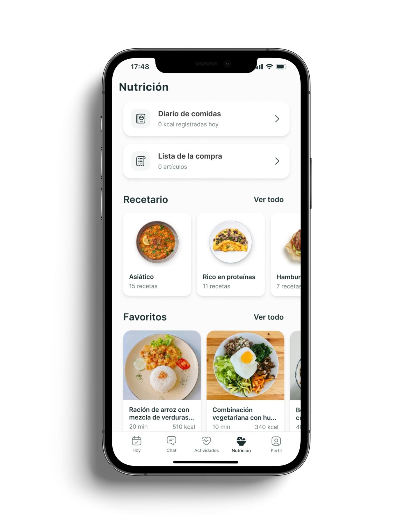 Un mockup de la app de coaching mostrando las funciones.